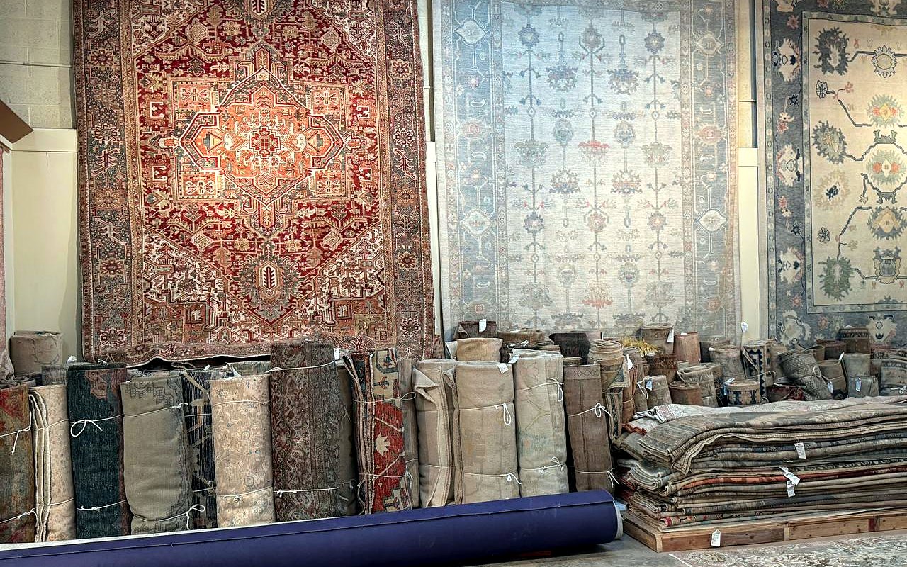 Inside the A R T Rugs gallery on Miami Circle