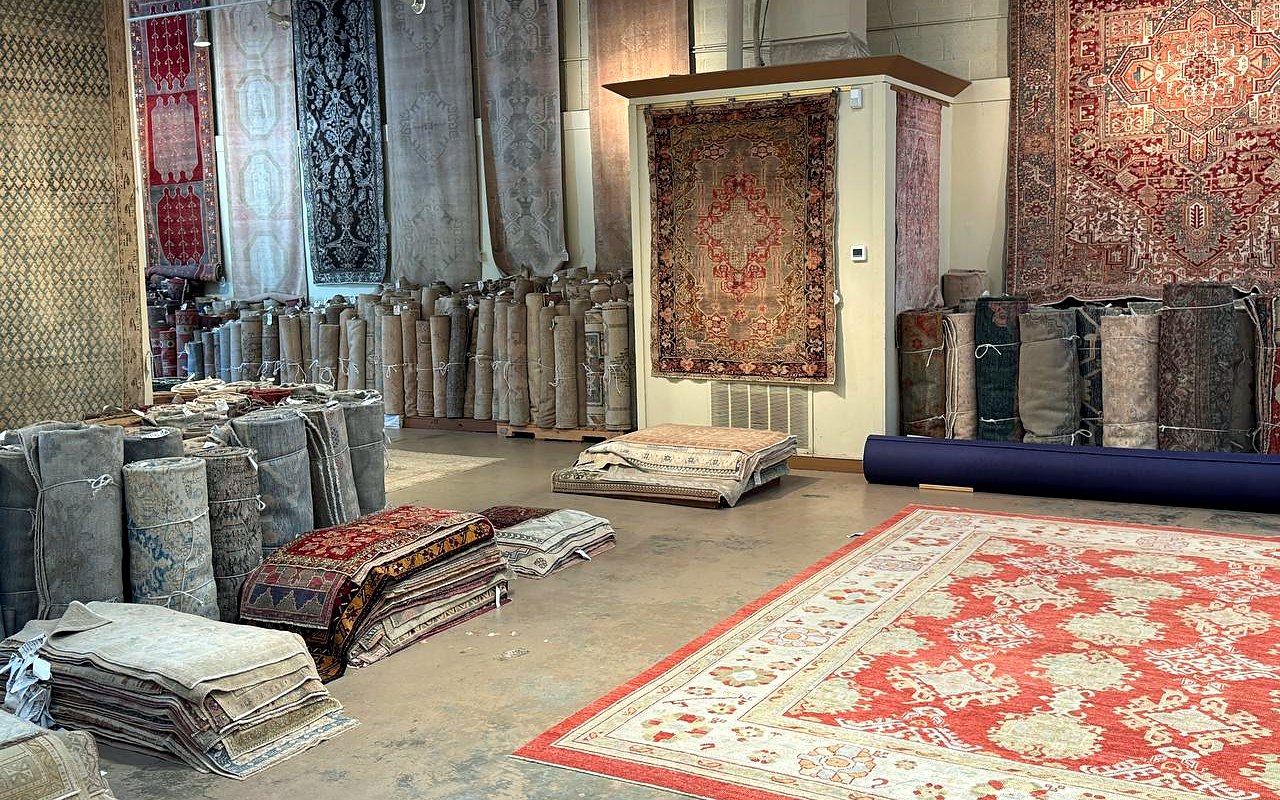 Inside the A R T Rugs gallery on Miami Circle